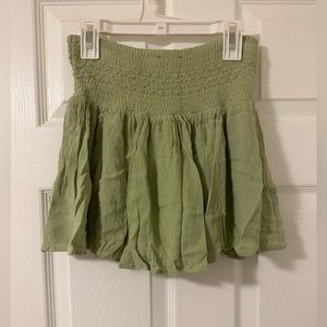Pastel green mini skirt